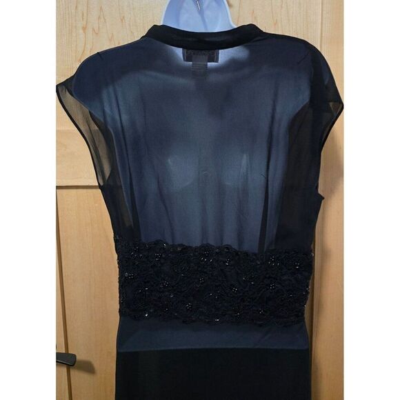 Chadwicks Black Sheer Overlay & Beaded Waist whimsigoth honeymoon - Picture 5 of 6